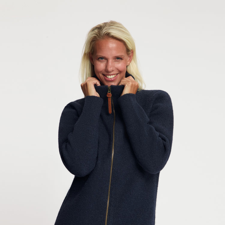 Nia Women - Mid-Length Outdoor Vest - Navy MV