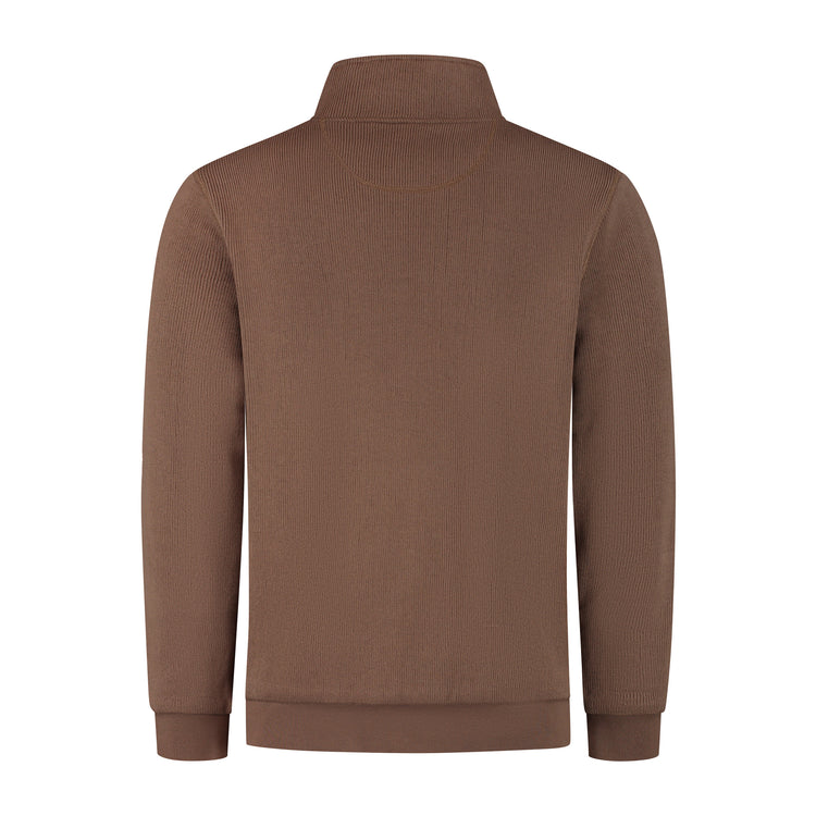 Kane Men - Outdoor cardigan - Fleece - Brown B