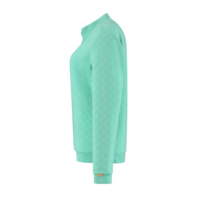 Francis Women - Outdoor cardigan - Fleece lining - Mint green L