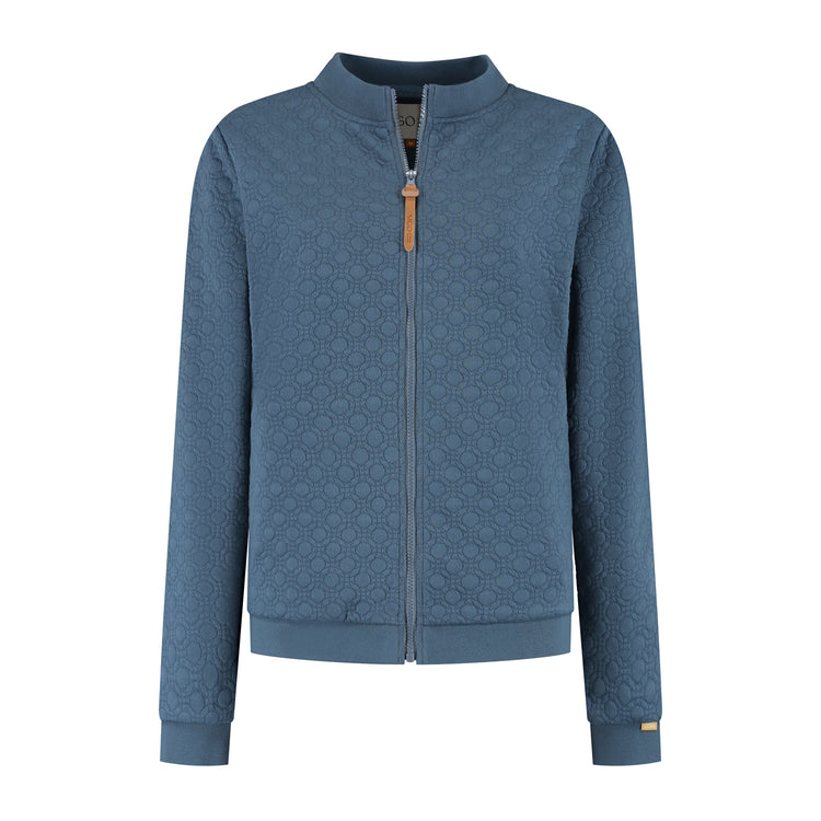 Francis Women - Outdoor cardigan - Fleece lining - Blue F