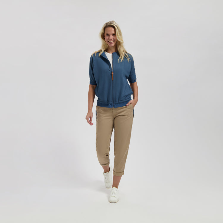 Yule Women - Cardigan - Short sleeves - Blue MV