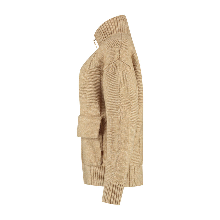 Tamar Women - Cardigan - Coarse knit - Sand L