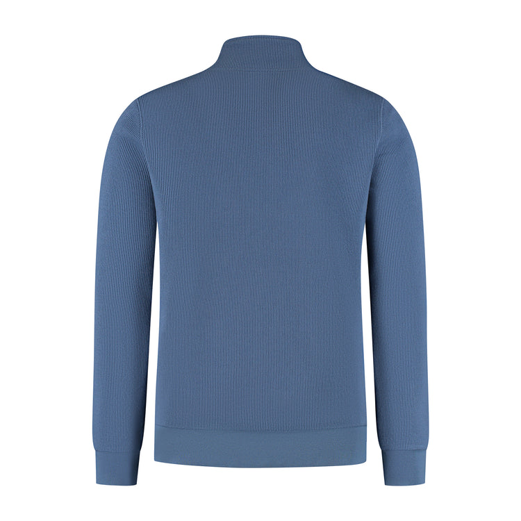 Kevin Men - Outdoor cardigan - Fleece lining - Blue B