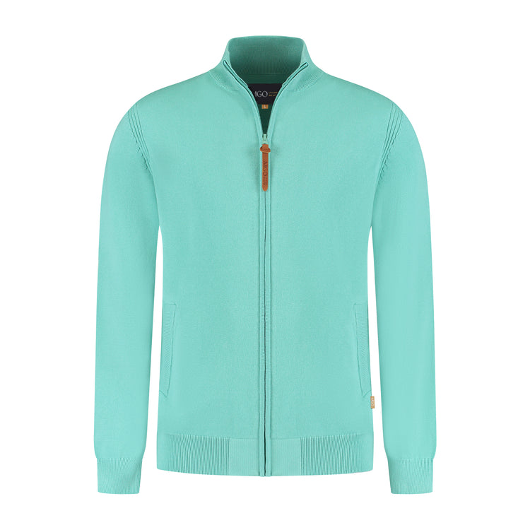 Ethan Men - Outdoor cardigan - Mint green F