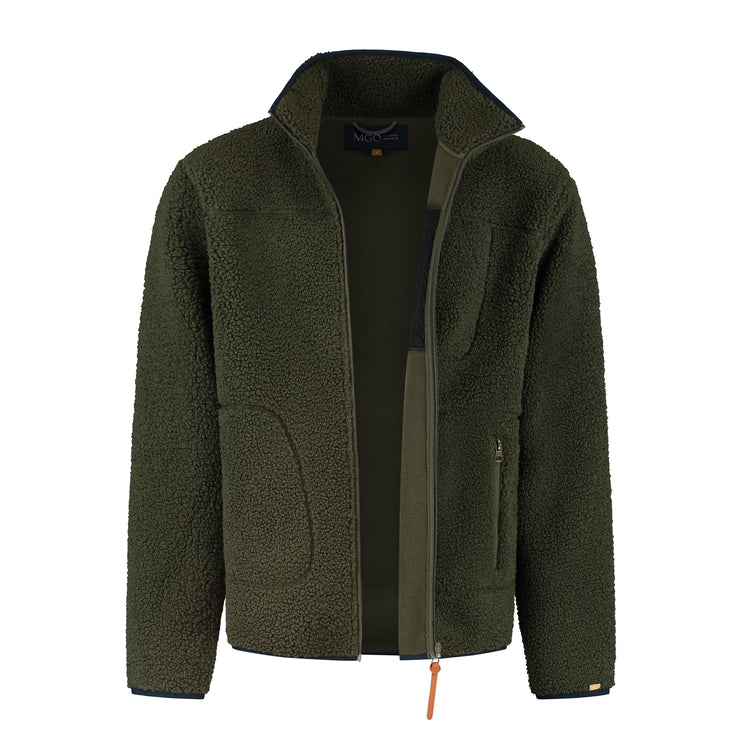 Ted Men - Outdoor cardigan - Teddy fleece - Dark green CVO