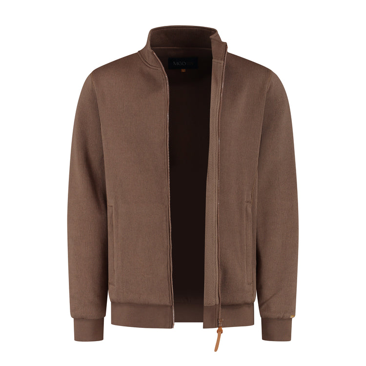 Kane Men - Outdoor cardigan - Fleece - Brown CVO