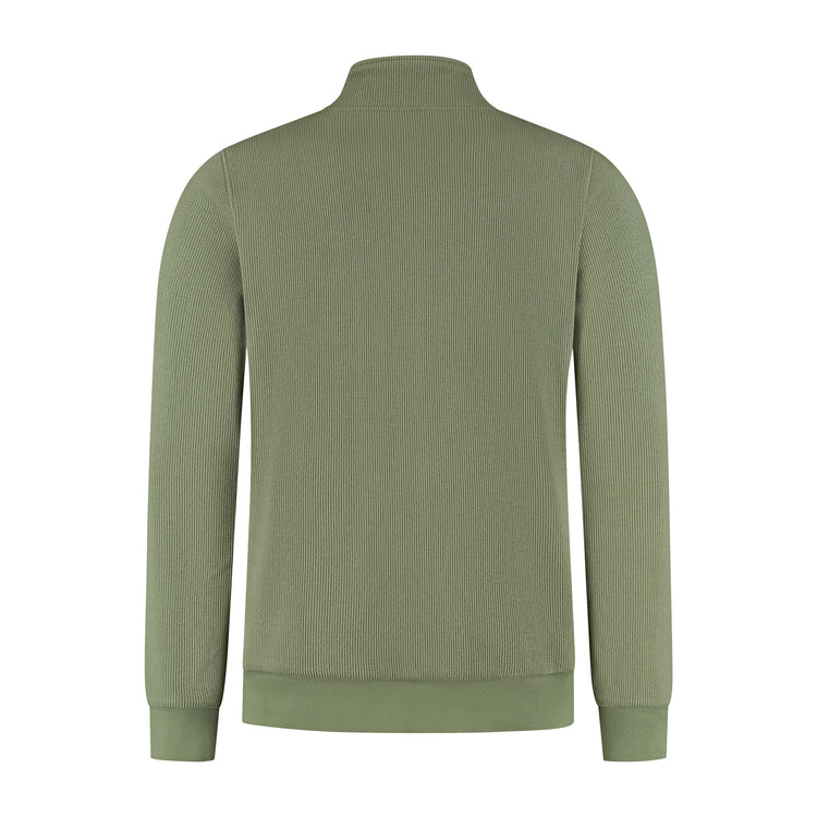 Kevin Men - Outdoor cardigan - Fleece lining - Green B