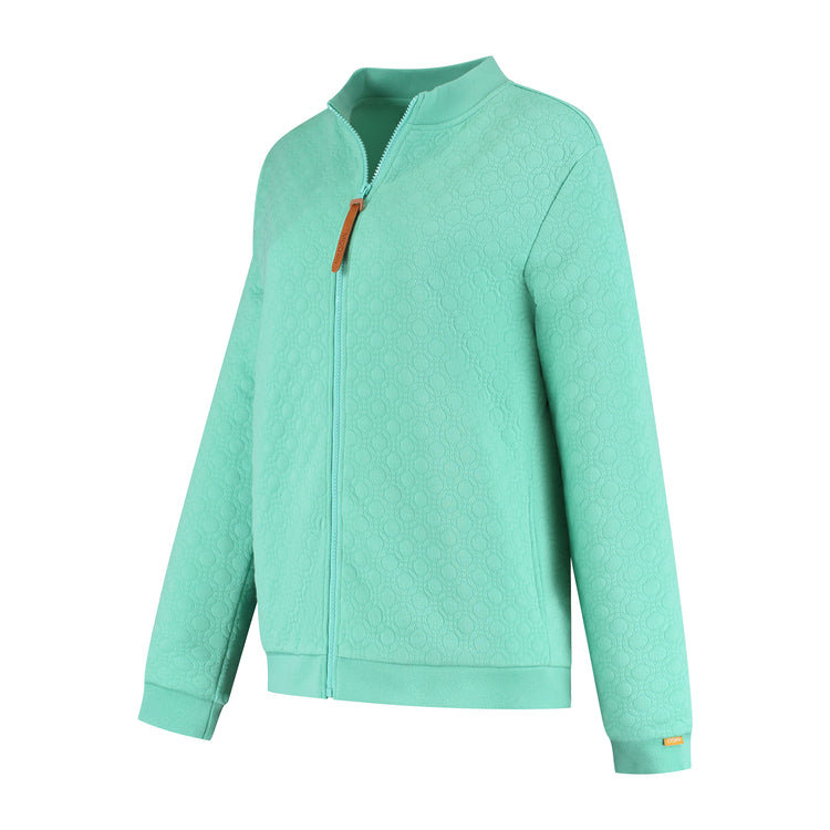 Francis Women - Outdoor cardigan - Fleece lining - Mint green FL