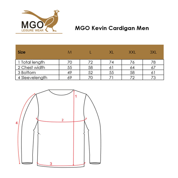 Kevin Men - Outdoor cardigan - Fleece lining - Blue SC