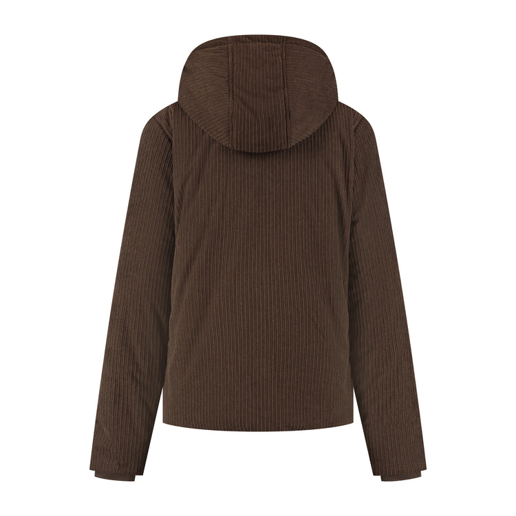 Steffy Women - Winter Coat - Corduroy - Dark Brown B