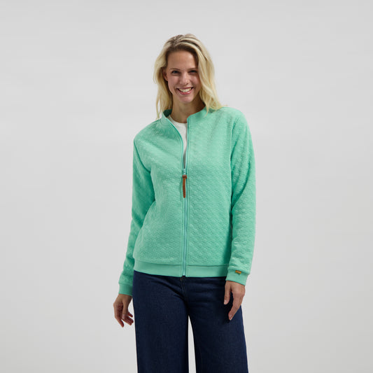 Francis Women - Outdoor cardigan - Fleece lining - Mint green MV