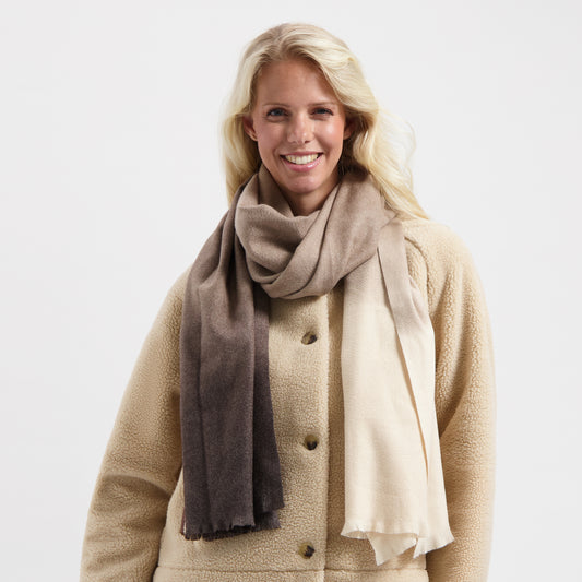 Ava - Women Scarf - Classic Shawl - Brown ACC2