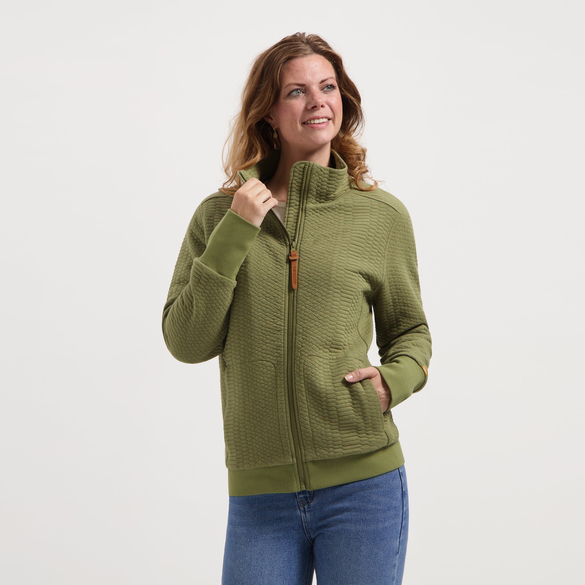 Rosy Women - Outdoor cardigan - Fleece - Sweat - Green MV