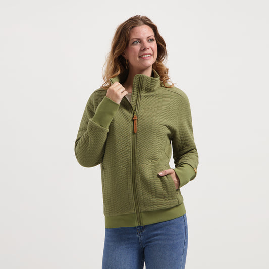 Rosy Women - Outdoor cardigan - Fleece - Sweat - Green MV