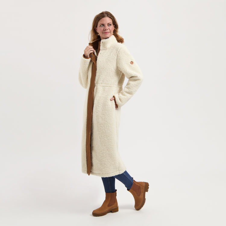 River Women - Lightweight coat - Teddy look - Off white MV