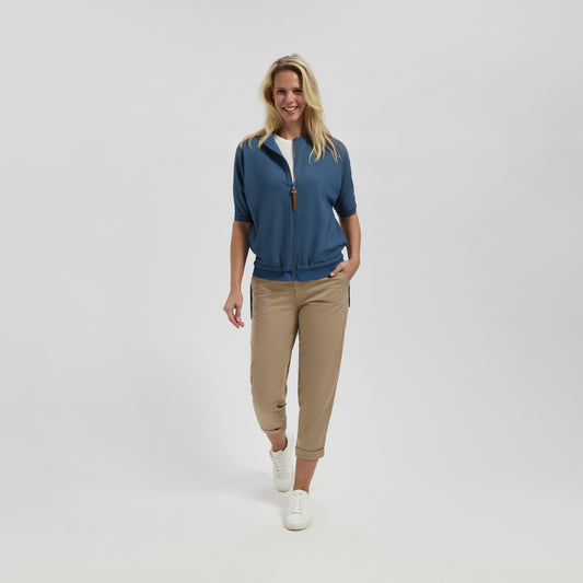 Yule Women - Cardigan - Short sleeves - Blue MV