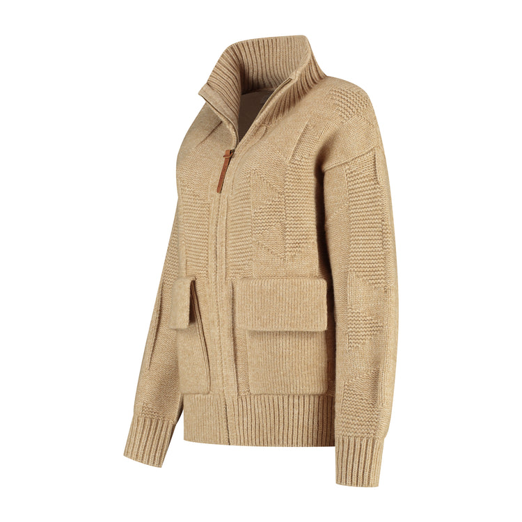 Tamar Women - Cardigan - Coarse knit - Sand FL