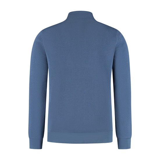 Kevin Men - Outdoor cardigan - Fleece lining - Blue B