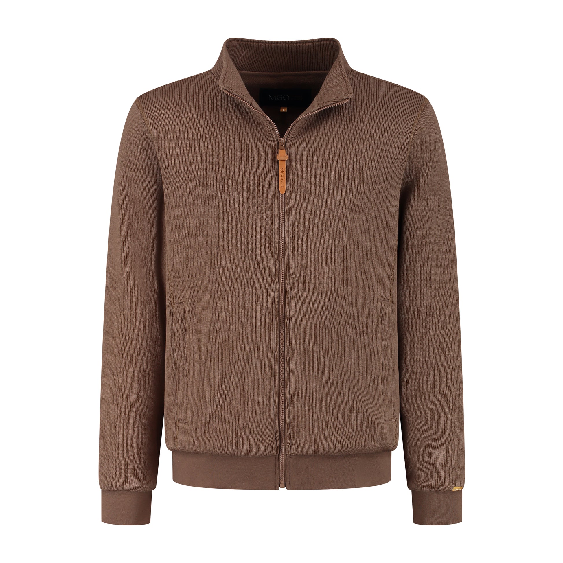 Kane Men - Outdoor cardigan - Fleece - Brown F