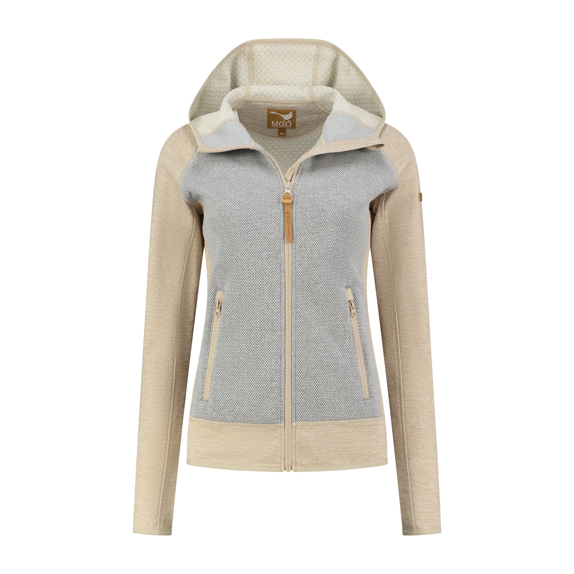 Clara Women - Outdoor cardigan - Fleece lining - Sand F