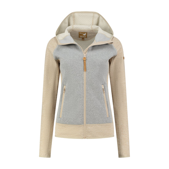 Clara Women - Outdoor cardigan - Fleece lining - Sand F