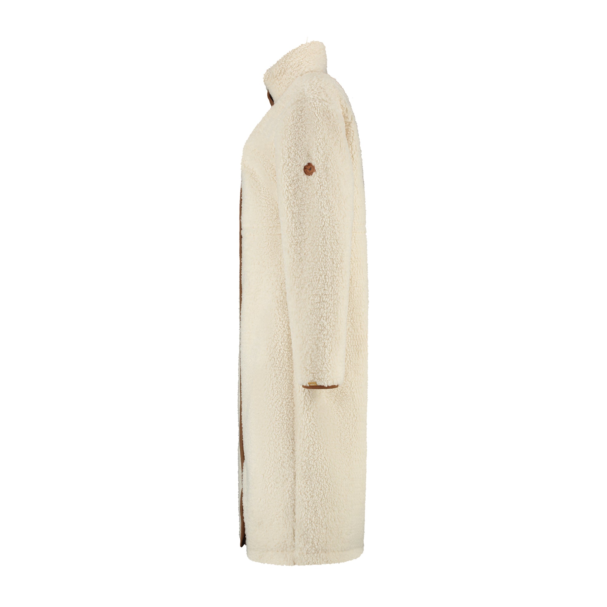 River Women - Lightweight coat - Teddy look - Off white L