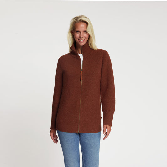 Nia Women - Mid-length outdoor vest - Brown MV
