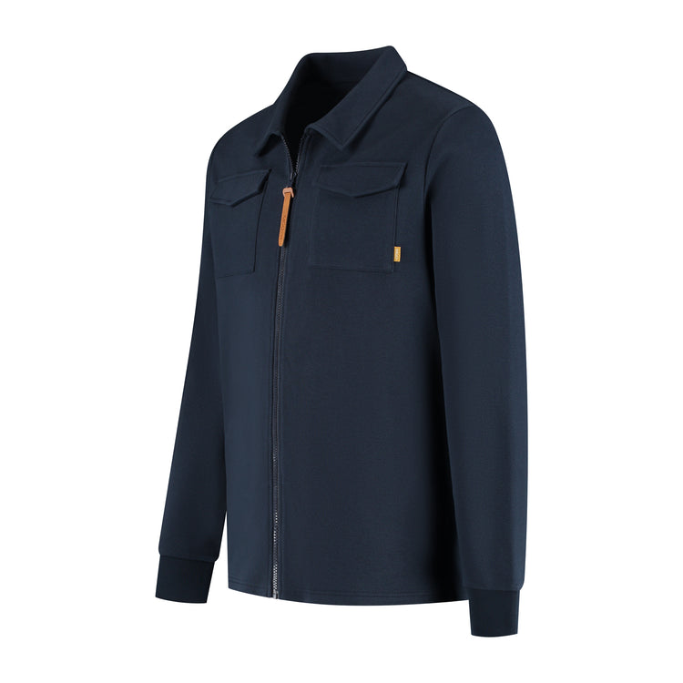 Penn Men - Outdoor cardigan - Fleece lining - Navy FL