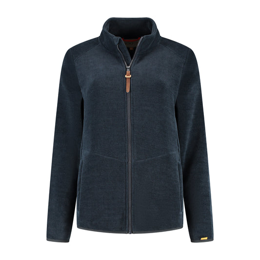 Willow Women - Outdoor cardigan - Bonded fleece - Navy F