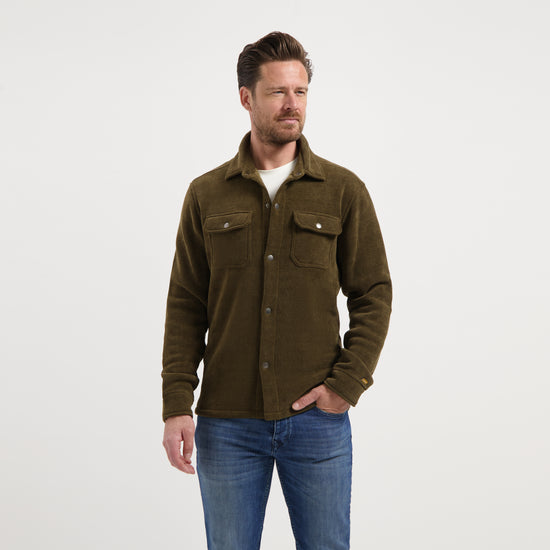 Zain Men - Overshirt - Fleece cardigan - Dark brown MV