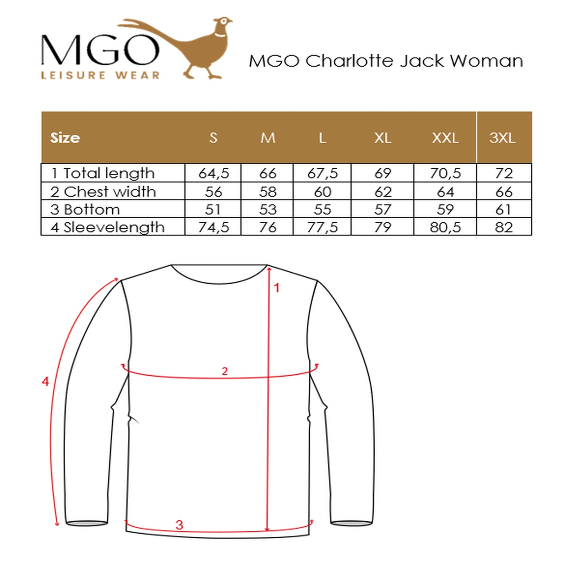 Charlotte Women - Mid-season jacket - Brown SC