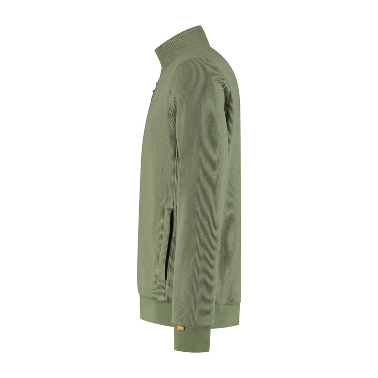 Kevin Men - Outdoor cardigan - Fleece lining - Green L
