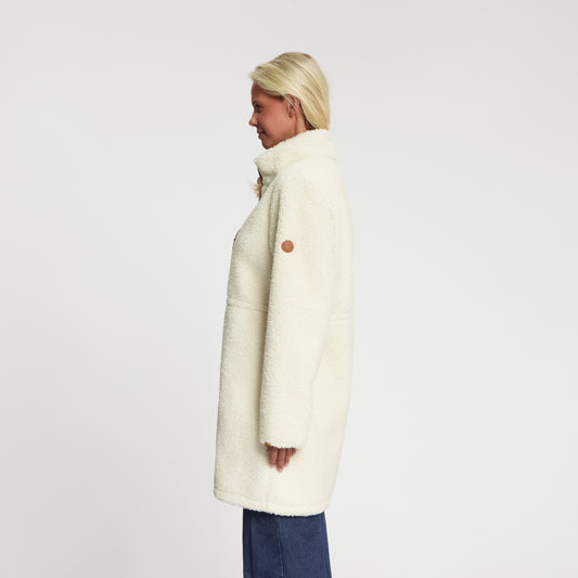 Ratan Women - Long Teddy Coat - Off-White MV2