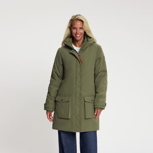 Sarah Women - Mid-Length Winter Coat - Green MV