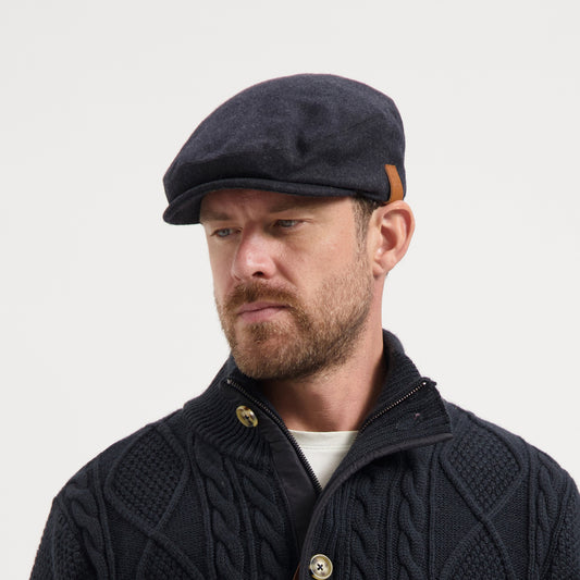 Tod Men - Flat Cap - Wool Blend - Navy MV
