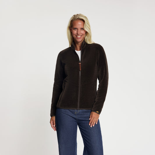 Holly Women - Outdoor Vest - Fleece - Dark Brown MV