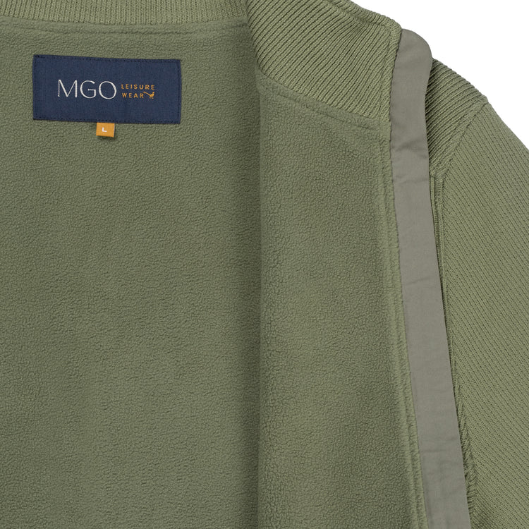 Kevin Men - Outdoor cardigan - Fleece lining - Green DCI