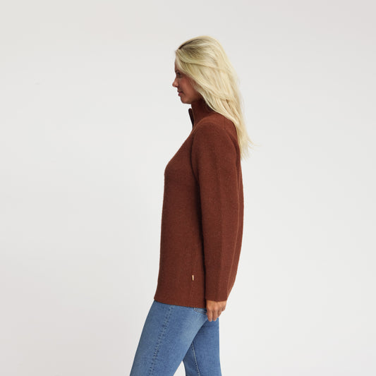 Nia Women - Mid-length outdoor vest - Brown MV2