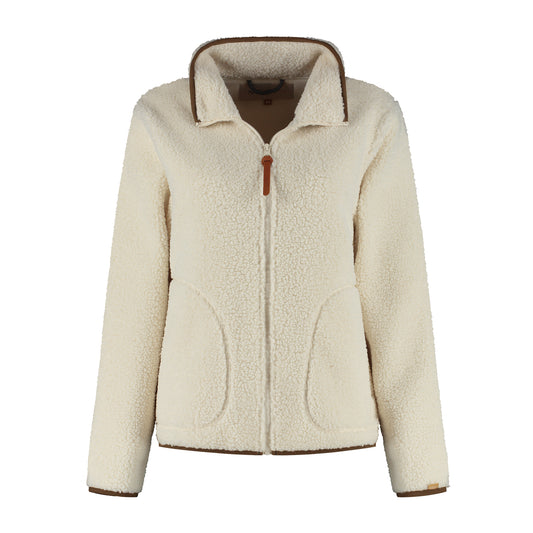 Teddy Women - Outdoor cardigan - Teddy fleece - Off white F