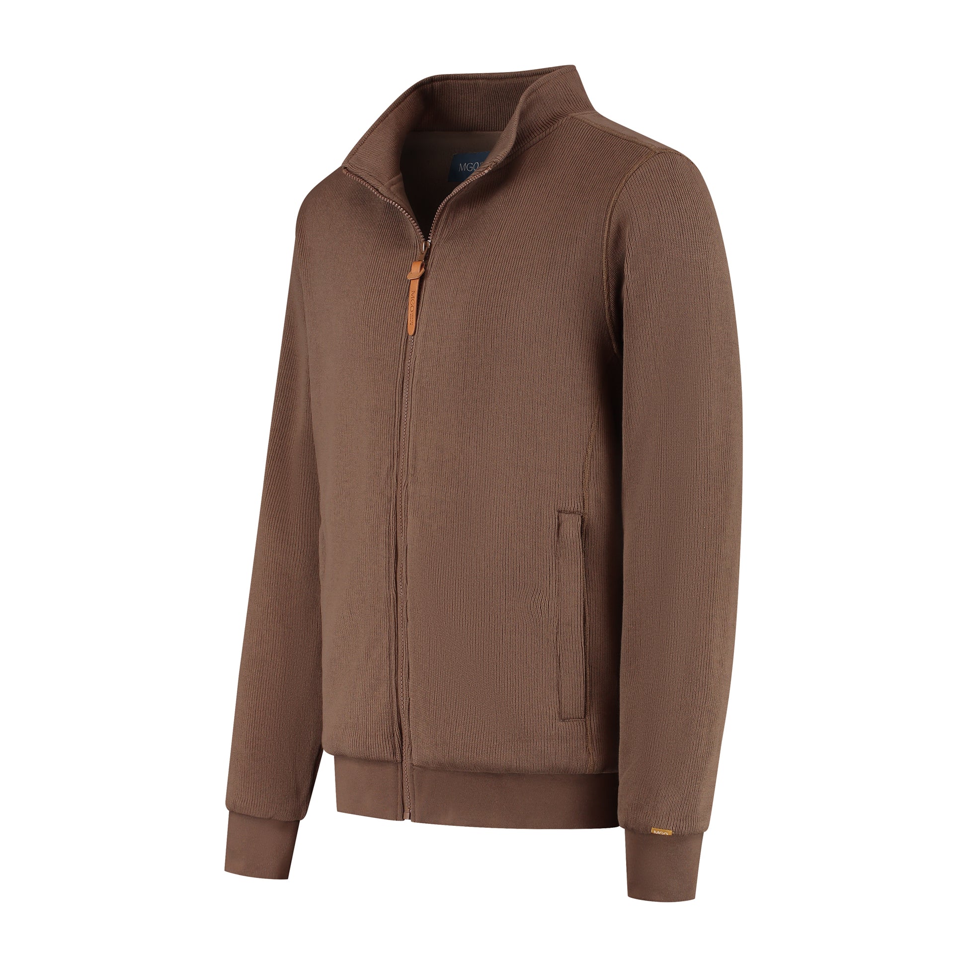 Kane Men - Outdoor cardigan - Fleece - Brown FL
