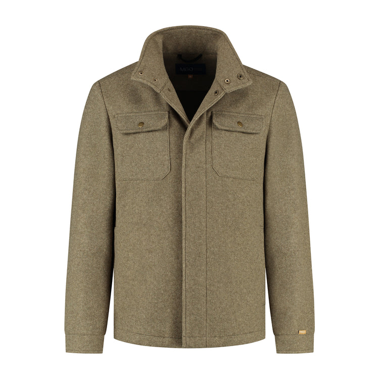 Cedric Men - Lightweight jacket - Padded - Wool look - Green F