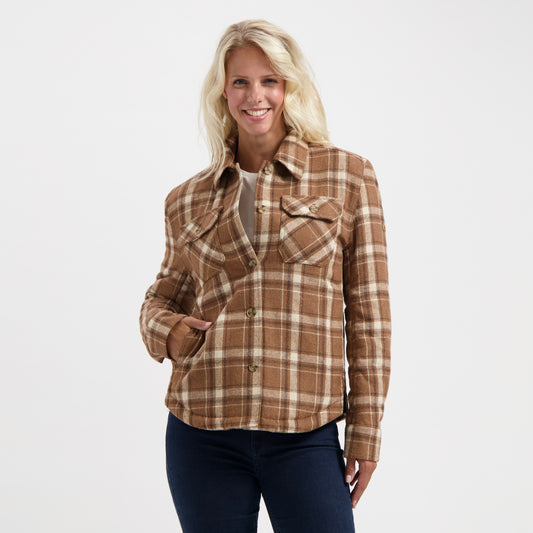 Jessy Women - Quilted Outdoor Vest - Brown MV