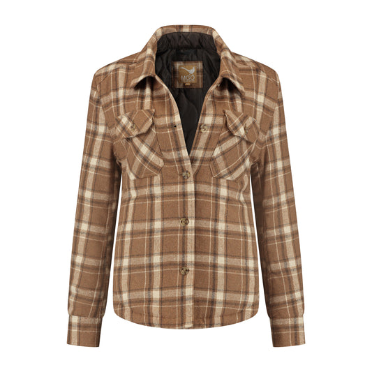 Jessy Women - Quilted Outdoor Vest - Brown F