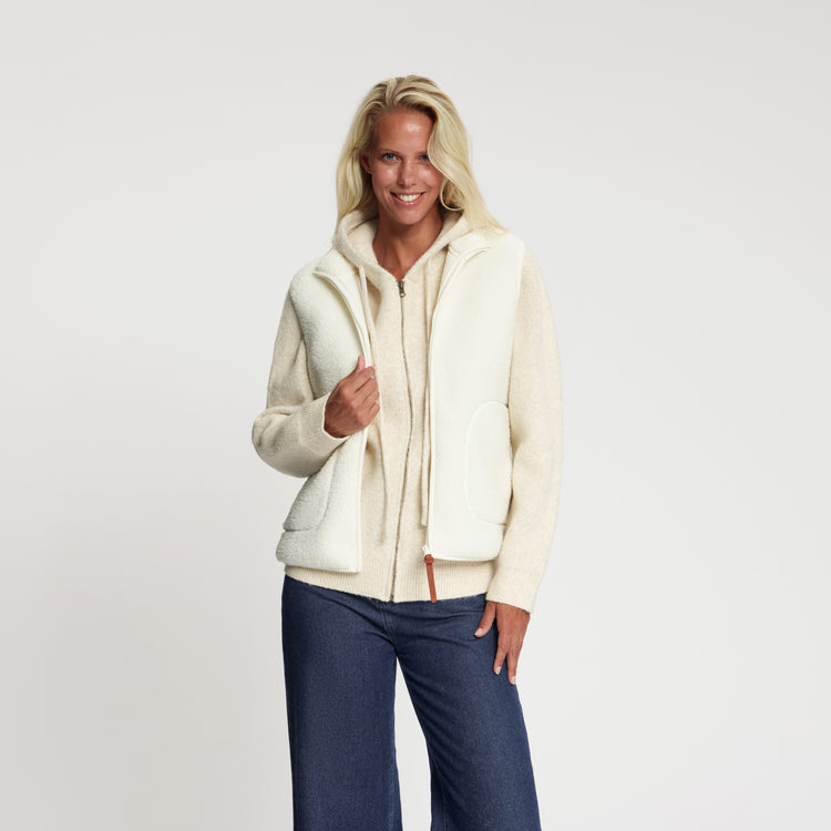 Maya Women - Outdoor Bodywarmer - Teddy - Off-White MV